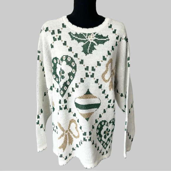 1980's Holiday Time Unisex Vintage Ugly Christmas Sweater Made in USA - Picture 1 of 16